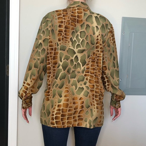 Vintage Giraffe 🦒 Print Blouse - Picture 2 of 6